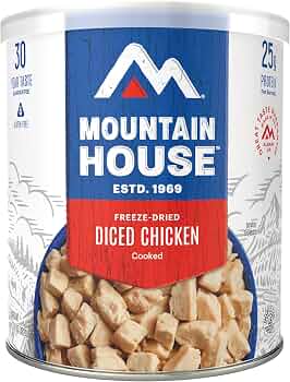 Mountain House Diced Chicken #10 Can Freeze Dried Survival & Emergency Food Gluten-Free 14 Servings : Toys & Games