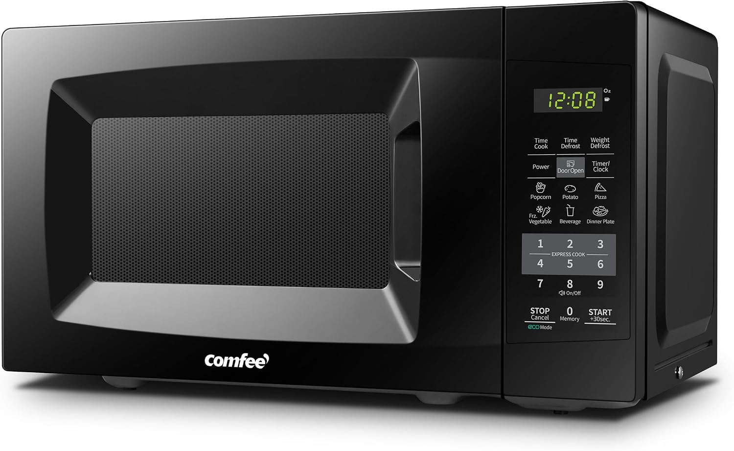 COMFEE' Countertop Microwave Oven, 0.7 Cu.Ft, 700W, Black, ECO Mode | Sound On/Off, One-Touch Buttons, Child Safety Lock, for Dorm, Apartment, Office : Grocery & Gourmet Food