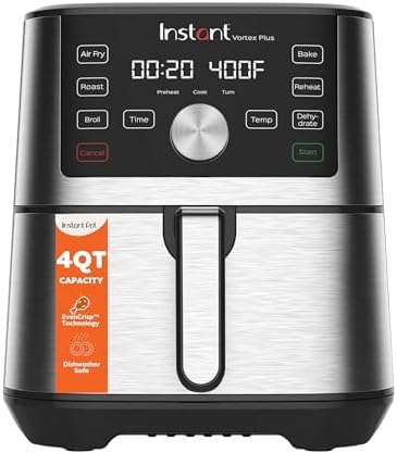 Instant Pot Vortex Plus Mini 4 Qt 6-in-1 Air Fryer, Stainless Steel