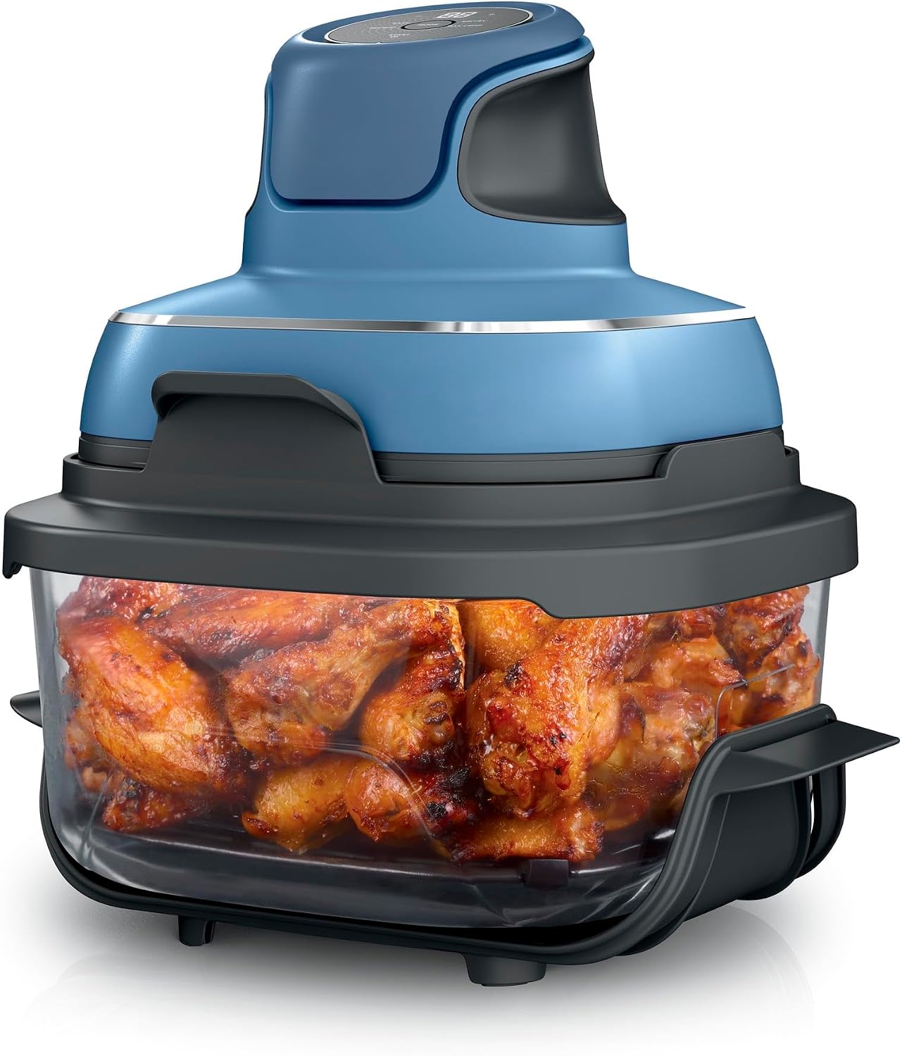 Crisp Glass Air Fryer 4-Qt 3-in-1 Portable 1500W Cooker